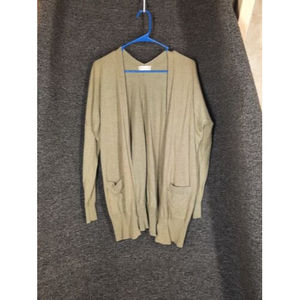 Altard State Women Cardigan Size M/L Olive Green V Back Cut with pocket